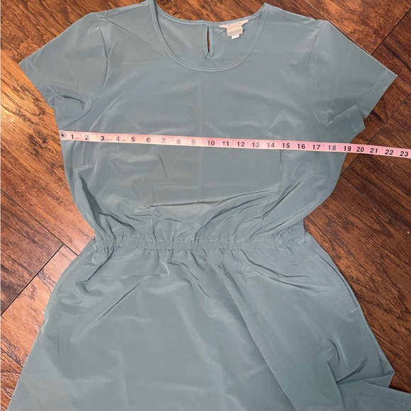 Duluth Trading Co Green Cinched Waist Dress - Picture 7 of 8